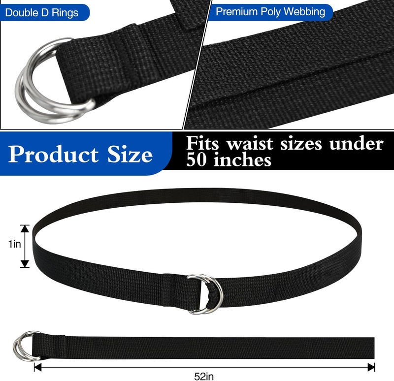 DkOvn 2 Pack Football Belts, 52 to 57 Inches Long, with Stainless Steel D Rings, for Youth, Adults - Image 4